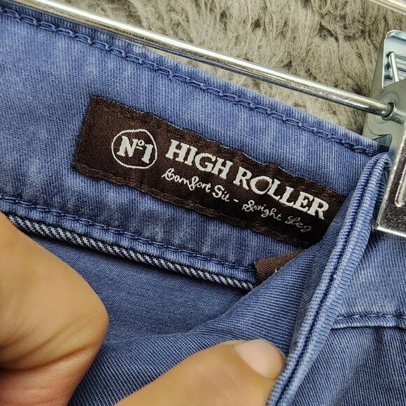 Jack of Spades Jeans Mens 33x34 Blue Stretch High Roller Straight Leg *NWT* - Picture 6 of 16